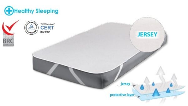 Protectie impermeabila din bumbac 120x60 cm Baby Matex Jersey