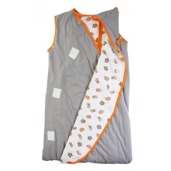 Sac de dormit multifunctional Grey Orange Zoo Animal Travel 1 3 ani