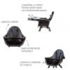 Scaun de masa reglabil in inaltime Childhome Evolu 2 Negru 2
