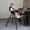 Scaun de masa reglabil in inaltime Childhome Evolu 2 Negru 3