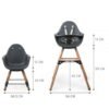 Scaun de masa reglabil in inaltime Childhome Evolu One.80 NaturalAntracit 5