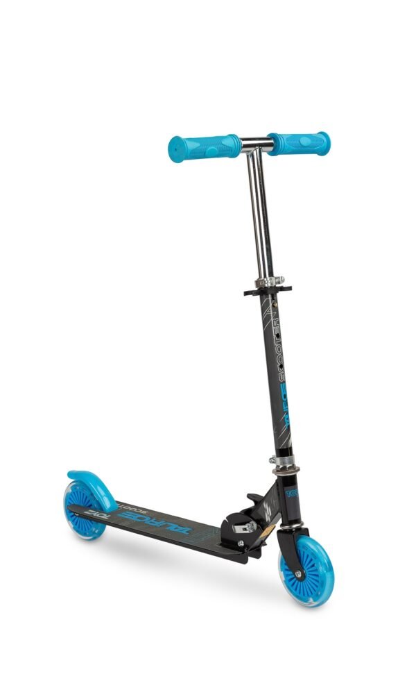 Scooter cu casca cotiere si genunchiere toyz tauro albastru