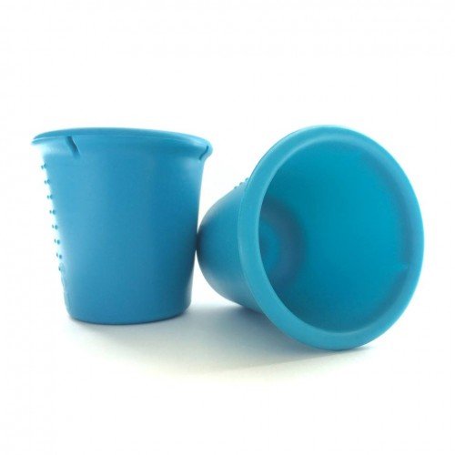 Set 2 pahare din silicon Silikids Teal
