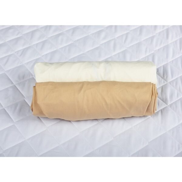 Set 2 x cearceaf cu elastic pt patut de 120x60 cm cappucinocrem
