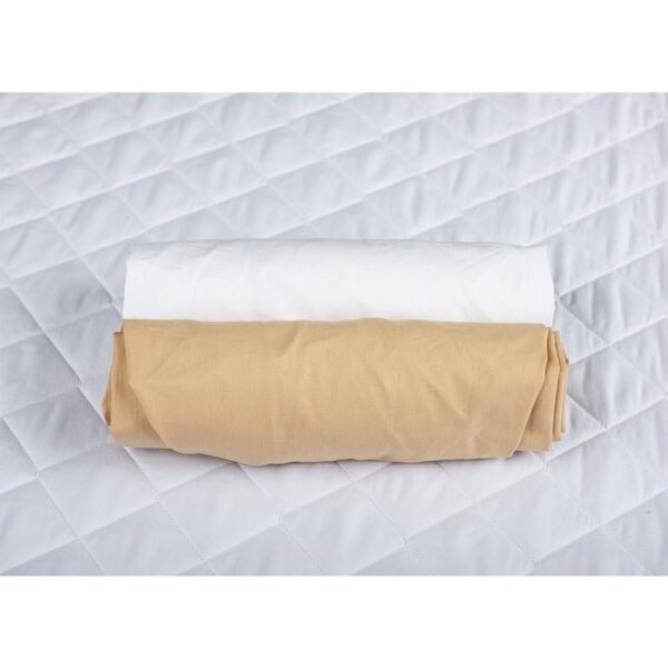 Set 2 x cearceaf cu elastic pt patut de 140x70 cm cappucinoalb