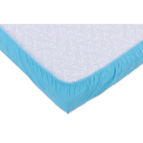 Set 2xCearceaf cu elastic pt patut de 120x 60 cm bleucrem