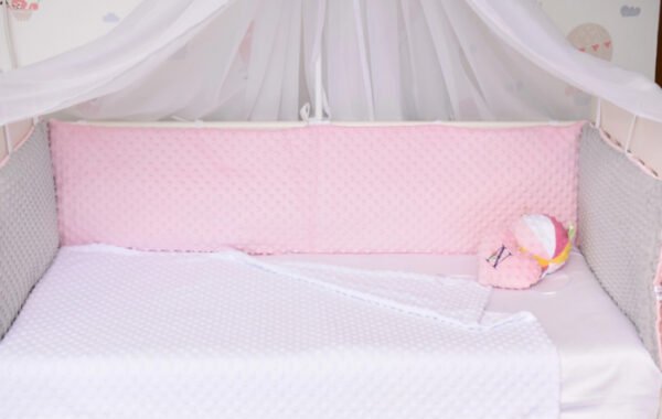 Set 4 aparatori plus minky groase Gri Crem