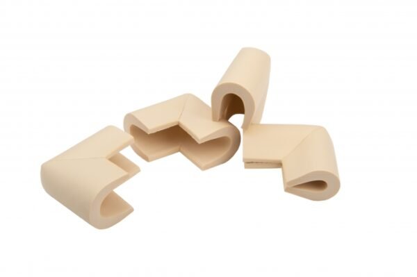 Set 4 coltare in forma U 3.5x0.7x6 cm Crem