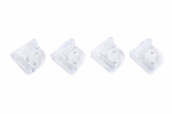 Set 4 protectii triunghi silicon transparent 4.2x1.9x0.8 cm