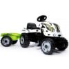 Tractor cu pedale si remorca Smoby Farmer XL alb negru 1