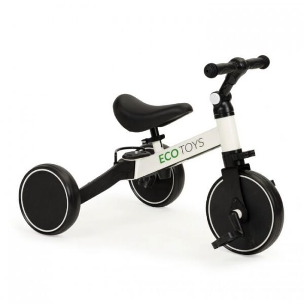 Tricicleta 4 in 1 cu pedale detasabile ecotoys ym bb 6 alb