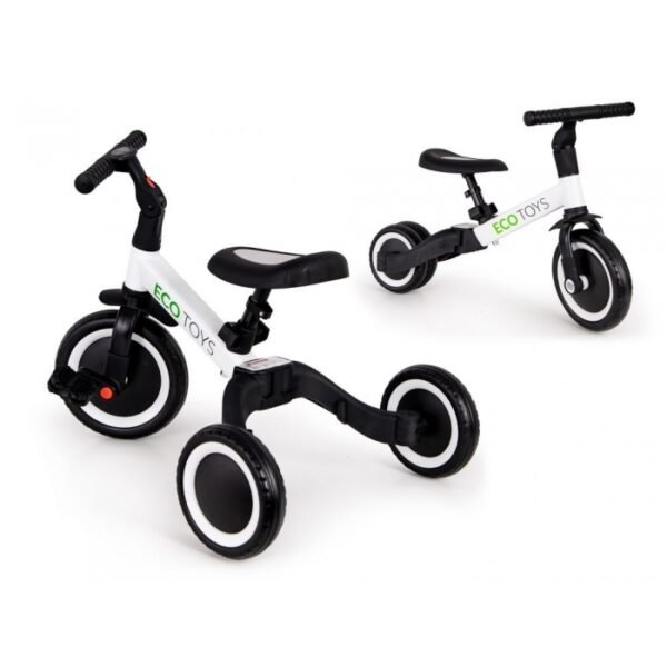 Tricicleta echilibru cu pedale ecotoys tr001 4 in 1 alb