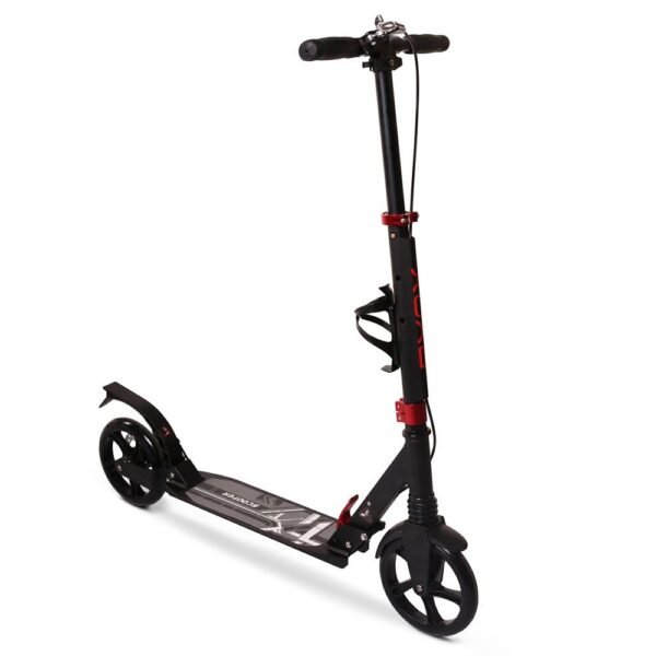 Trotineta aluminiu pliabila cu 2 roti unisex peste 8 ani Byox Plexus negru cu amortizor