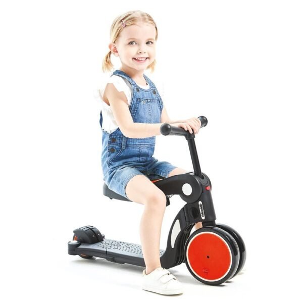 Trotineta cu scaun pentru fete peste 3 ani Chipolino 4 in 1 All Ride rosu multifunctionala