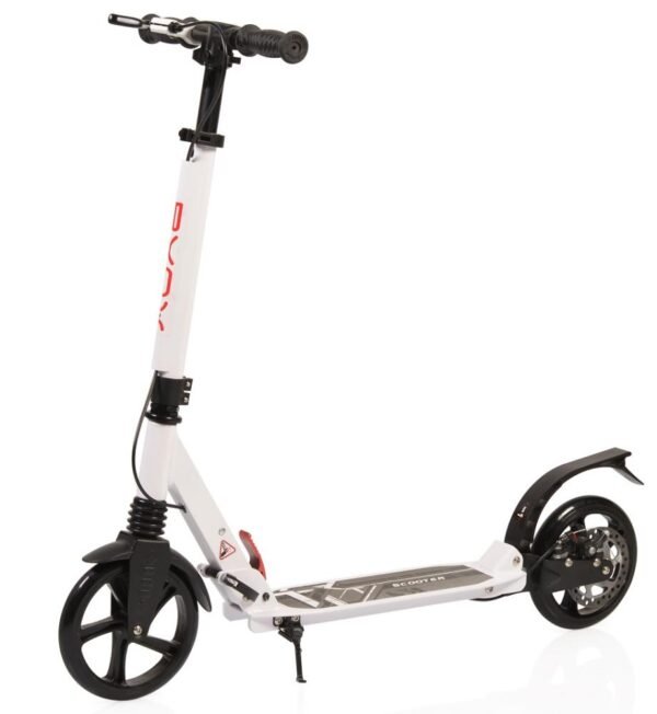 Trotineta cu suspensii si frana pe disc Byox Plexus White